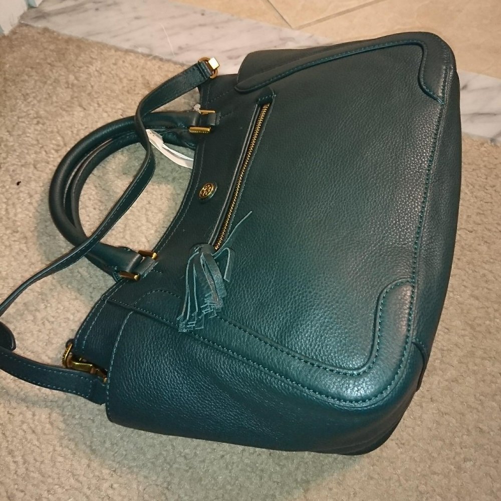 TORY BURCH Small Frances Satchel Jitney Green - Picture 4 of 17